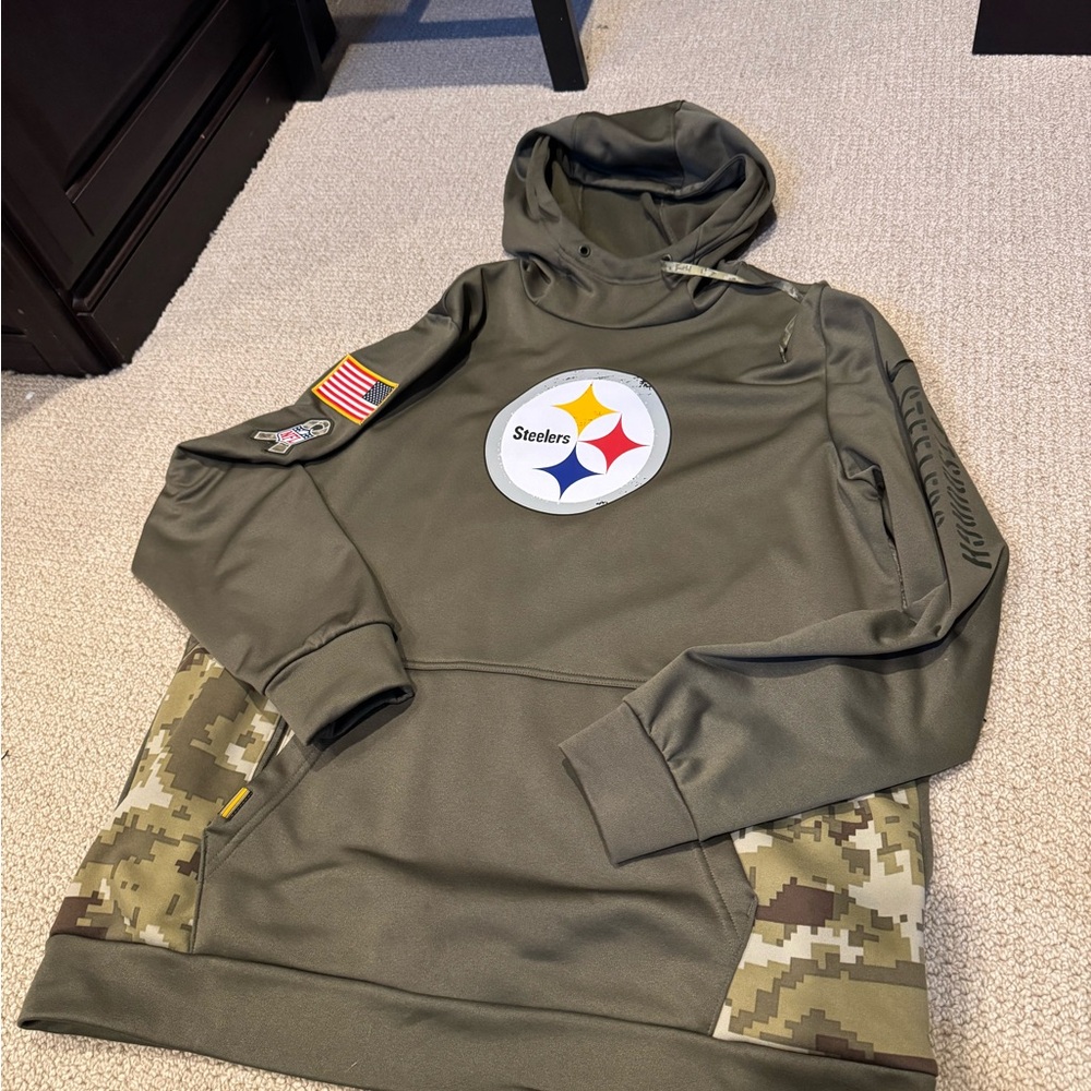 NFL Olive Camouflage Hoodie with Team Logo
